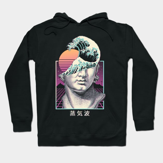 Great Vaporwave Back Print Hoodie by Vincent Trinidad Art